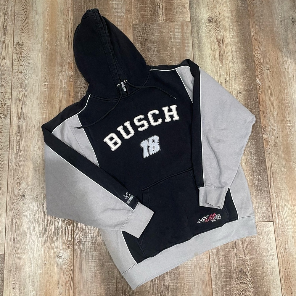 Vintage 2000s Kyle Busch NASCAR Chase Authentics Hoodie Sweatshirt